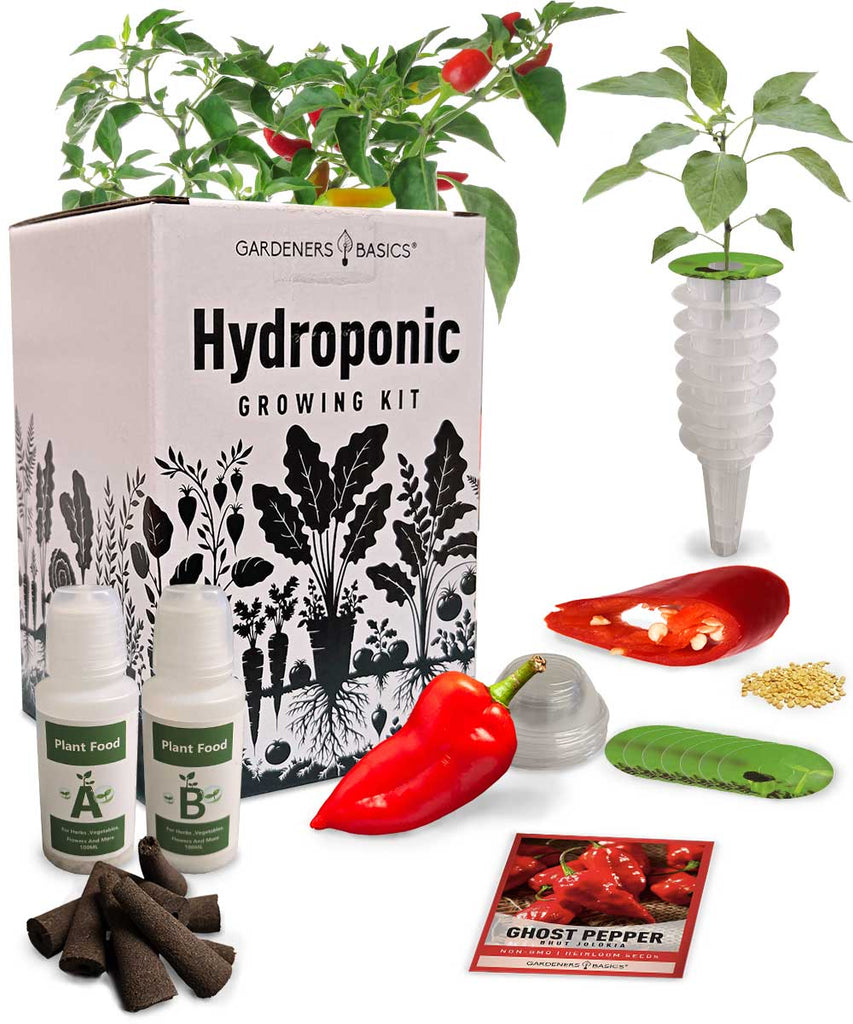 Ghost Pepper Hydroponic Grow Kit – Indoor Bhut Jolokia Chili Growing System