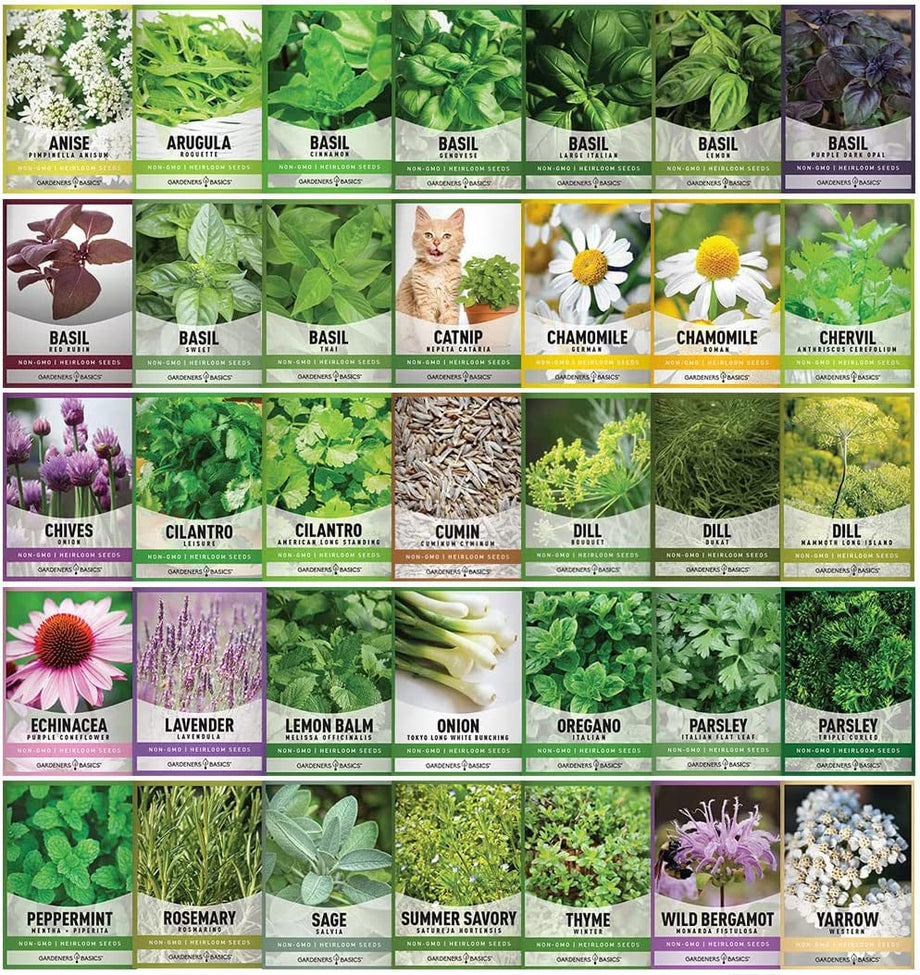 Set of 16 Heirloom Flower Seeds - Non-GMO - 16 Varieties - Assorted Flower  Seeds - Individually Sealed Packs - DIY Tool Supply