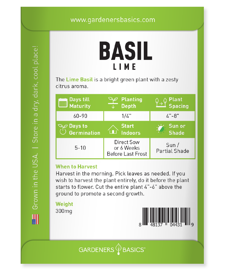 Lime Basil Seeds Gardeners Basics